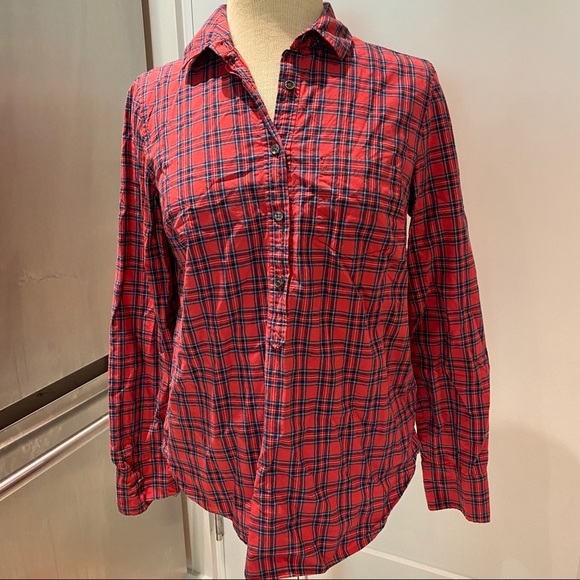 J. Crew Tops - J. Crew Plaid Button Up Shirt